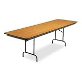Deluxe folding table, 96 x 30 x 29h, medium oak finish - Same Day Shipping (orders by 3 pm), Next Day Delivery (in most cases)