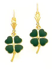 Irish Four Leaf Clover Earrings   FB585E