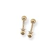 14k Yellow Gold Medium (M) size threaded 4mm Ball Stud Earrings, HypoAllergenic