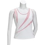 Bolle Tennis Sweet Asymmetrical Tank (COLOR: White/Pink, SIZE:Extra Small)