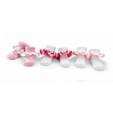 Mud Pie Princess Ruffle Socks Set/3,Pink/White,0-12 Months