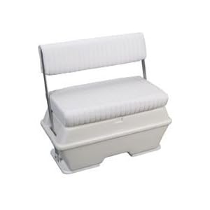 Moeller Deluxe Permanent Mount Swing Back Cooler or Livewell Boat Seat (50-Quart, 30 x 17 x 34.5) by