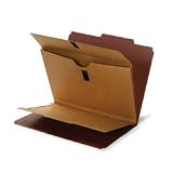Classifications Folder with Wallet Divider, Legal size,10/Box, Red (SMD19065)