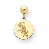 14K Chicago White Sox Disc Logo Ball Post Earrings