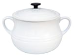 Gourmet Village Bean Pot - 3 qt - White