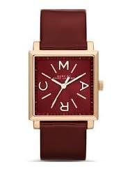 Marc by Marc Jacobs Truman Maroon Dial Maroon Leather Ladies Watch MBM1277