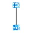 Stainless Steel with UV Blue Barbell - Dice Sold as a Pair