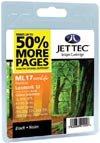 JET TEC wiederbefüllte Lexmark-Tintenpatrone Nr. 17, schwarz VE=1