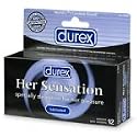 Durex Her Sensation Lubricated Condoms, 12-Count Boxes (Pack of 3)