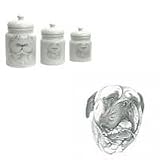 Bull Mastiff Canister Set, Porcelain by Rosalinde