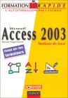 Microsoft Access 2003 : Notions de base