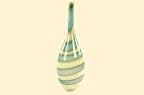 Large Green and Beige Glass Vase