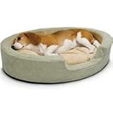 K&H Thermo Snuggly Plush Sleeper Pet Bed medium sage-color- 26 length x 20 width x 5 height 6-watts model