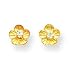 14k Flower CZ (Cubic Zirconia) Earrings