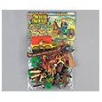 COWBOYS and INDIANS - GIANT 42 Pc. Play Set - Teepees - Canoes, Chiefs, Indian Poles & More! **FACTORY SEALED**