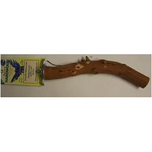 Pollys Pet Products Hardwood Ribbonwood Bird Perch Size Large Approx. 1.5 x 12 in