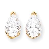 14k 10x7mm Pear Cubic Zirconia earring XE83CZ