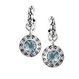 .925 Silver & Blue Topaz Earrings