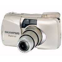 Olympus Stylus 120 Autofocus Point & Shoot 35mm 38-120mm Zoom lens Camera Kit with case and battery