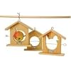 Apple Bird Feeder, Wooden apple fruit feeder with holding pin
