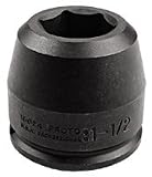 Proto 15071 1-1/2 Drive 4-7/16 6-Point Standard Length Impact Socket