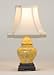 Small Yellow Square Porcelain Accent Table Lamp