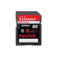 Canon 8GB SanDisk Extreme SDHC HD Video Memory Card Class 6 - 20MB/s camera
