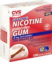 CVS 2mg Sugar Free CINNAMON Nicotine Gum 100 pcs