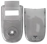 Clear Black - Motorola V220 Faceplate Cell Phone Cover - V220 Cell Phone Front Cover/ Battery Door Cover Hard Face plate