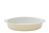 Chasseur Cast Iron Oval Gratin Dish 34 X 21 X 5cm Cream
