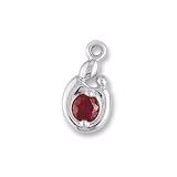 Mother and Child Synthetic Garnet Charm