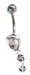 Yin Yang Dolphin Peace Zen Belly Ring Curved Barbell