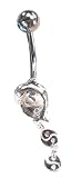Yin Yang Dolphin Peace Zen Belly Ring Curved Barbell