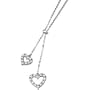 14K White Gold Diamond Heart Necklace