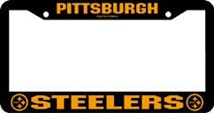 Pittsburgh Steelers Black Chrome License Plate Frame