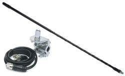 Solarcon 213B Black 3' Fiberglass 750W Top Loaded CB Antenna with Mirror Mount/Cable