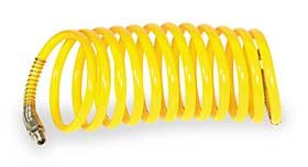 Speedaire 1VEJ5 Coiled Air Hose, 1/2 In ID x 25 Ft, Nylon