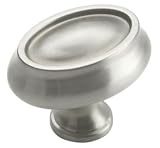 Amerock BP26127-G10 Manor Knob 1-by-1/2-Inch, Satin Nickel