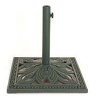 Cast Iron Umbrella Base Green by World