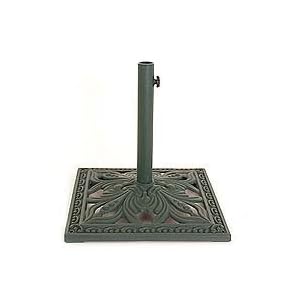 Cast Iron Umbrella Base Green by Umbrella Bases