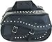 Motorcycle Saddlebags w/Studs-Chrome Plated Bottom
