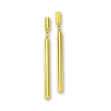 14k Yellow Elegant Bar Drop Earrings