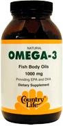 Omega-3 1000mg Fish Oil Gluten-Free - 200 - Softgel
