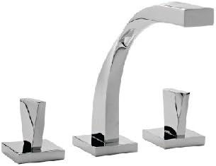 Altmans SR10XSG Spira PVD Satin Gold Complete Widespread Bathroom Faucet with Mushroom Style Drain