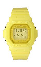Casio Women’s BG5602-9DR Baby-G Square Luminous Yellow Digital Watch