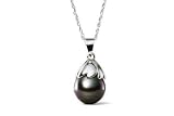 Tahitian Cultured Pearl 14K White Gold Pendant w/Chain