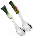 Salad Server Set of 2 - Asparagus & Leek