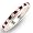 Crystal Bands - Sterling Silver Clear and Ruby Swarovski Crystal Band - Size 9