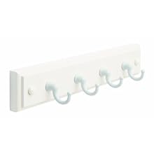 Amerock H55590-WGW 9-Inch Classic Key and Gadget Rack, White with White Hooks