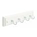 Amerock H55590-WGW 9-Inch Classic Key and Gadget Rack, White with White Hooks
